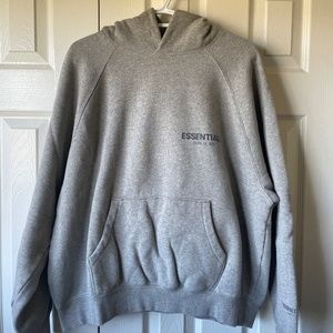 ESSENTIALS Grey Pullover Hoodie